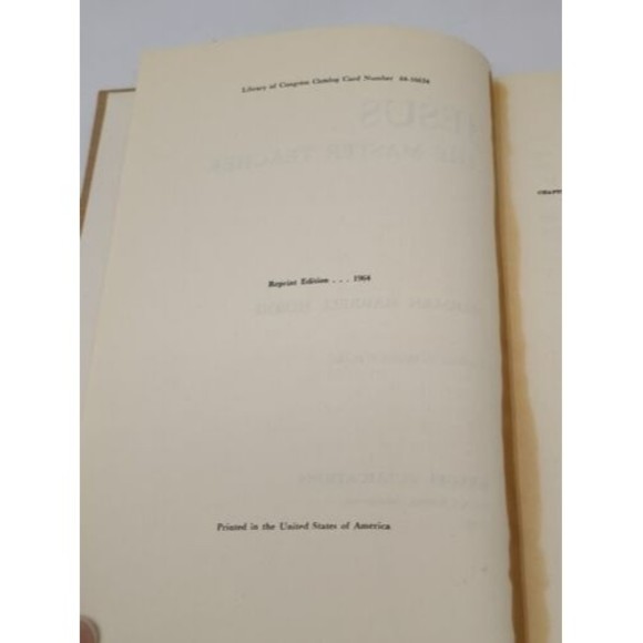 Jesus The‎ Master Teacher by Herman Harrell Horne 1964 Hardcover Book Vintage - Picture 11 of 16